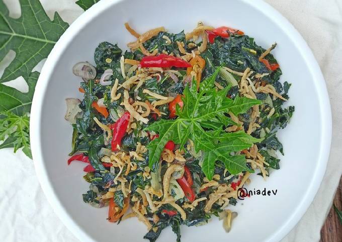 Langkah Mudah untuk Membuat Oseng Daun pepaya dengan teri Anti Gagal