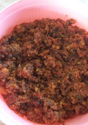 A picture of Carrot beetroot halwa.