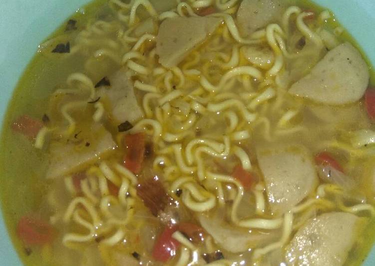 Resep Mie telur baso rasa bawang, Enak Banget