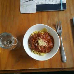 A picture of Pasta with Easy Meat Sauce.