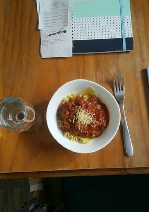A picture of Pasta with Easy Meat Sauce.