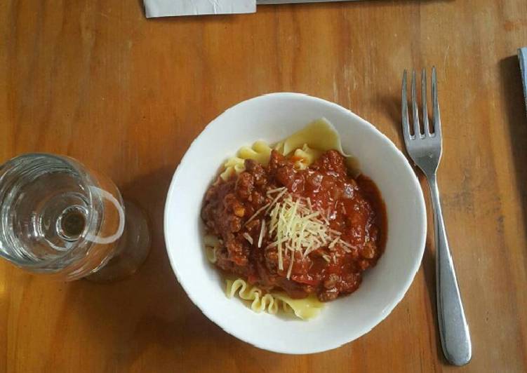 Steps to Prepare Any-night-of-the-week Pasta with Easy Meat Sauce