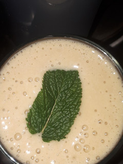 A picture of Banana and chocolate smoothie.