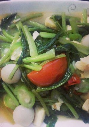 Foto resep Tumis sawi hijau dengan gambas