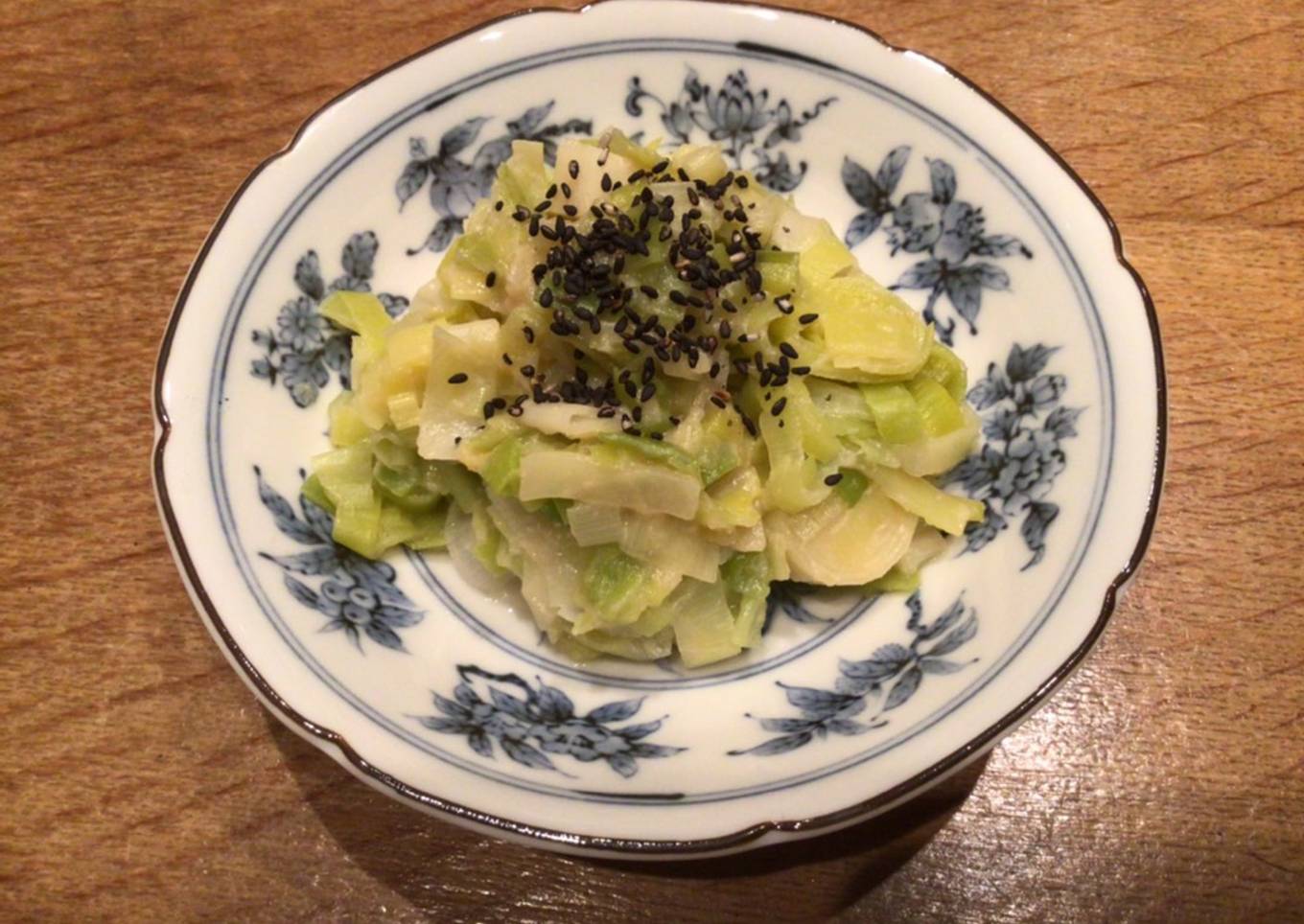 Leek with miso Japanese style