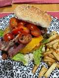 Chicken bacon burger