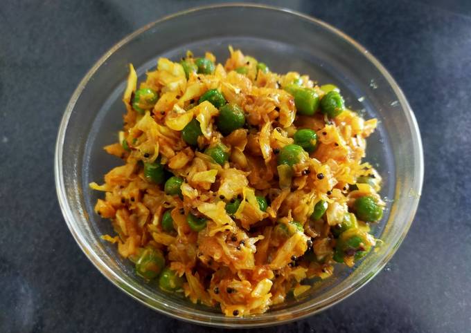 Simple Way to Make Gordon Ramsay Cabbage Peas Sabzi