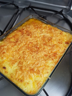 A picture of Baked Meat Pie with Mashed Potatoes.