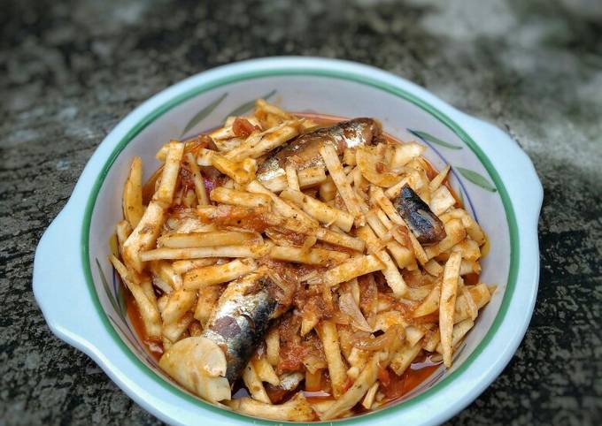 Tumis Sarden Rebung Asam