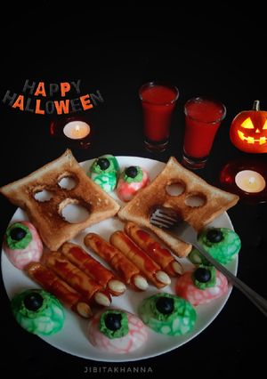A picture of Halloween Breakfast.