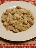Homemade Gnocchi with Pumpkin and Chestnut Flour in Butter and Parmesan