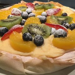 A picture of Filo pastry custard tart.