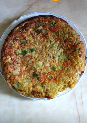Una foto de Tortilla de zapallo italiano