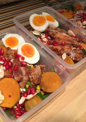 A picture of Meal prep - Chinese Garlic Chicken Salad.