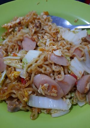 Foto resep IndoMie goreng nyemek pedas