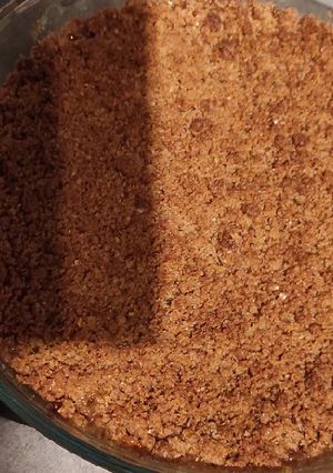 Une photo de Crumble pommes-bananes à la farine et au sucre complets