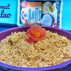 A picture of Coconut Milk Rice / Coconut Pulao.