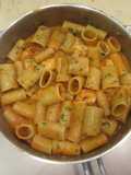 Paccheri alla crema di scampi e gamberi