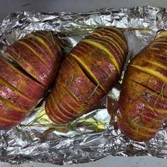 Una foto de Papas al romero estilo acordeón al horno