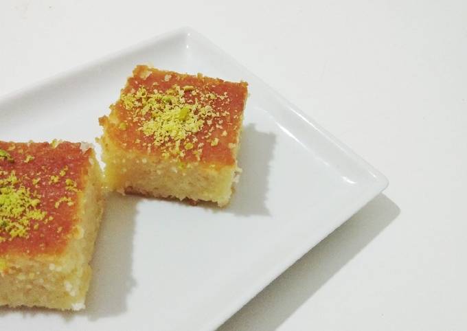 Resep Traditional Turkish Revani (Semolina cake)