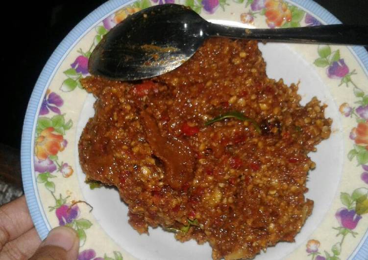 Resep Sambal pecel extra pedas Anti Gagal