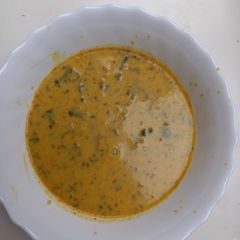 A picture of Portobello mushroom soup.
