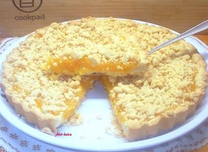 Mandarinos morzsapite recept fotója