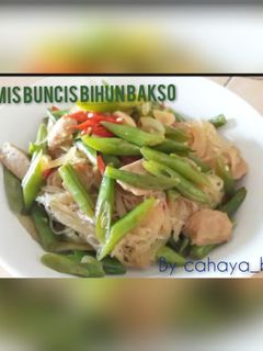 Foto resep Tumis buncis soun bakso mudah