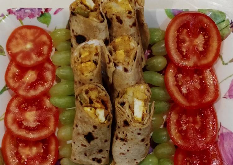 Step-by-Step Guide to Prepare Homemade Veg paneer chapati roll