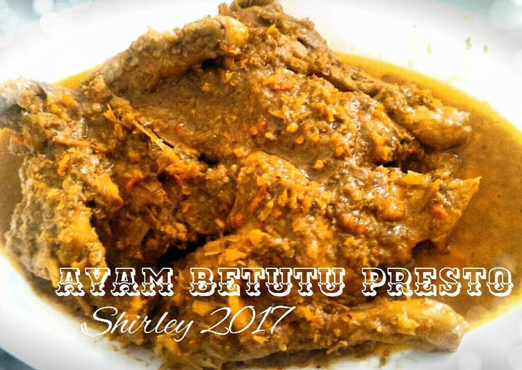 Resep Ayam Betutu Presto+sambal Matah👍, Enak Banget
