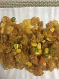 Crispy corn chaat with veggies