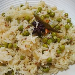 A picture of Matar Pulao or Peas rice pulao.