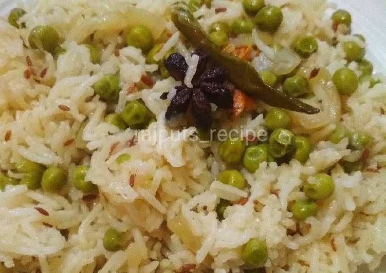 How to Prepare Homemade Matar Pulao or Peas rice pulao
