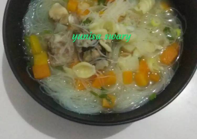 Resep Sop ayam makaroni, Enak