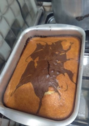 صورة لوصفة كيكه التايجر بالشيكولاته والفانيلا 😋♥️
