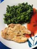 Pollo con espárragos