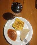 Waffle huevo a la mexicana