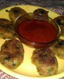 Veg kabab with chilli garlic sauce