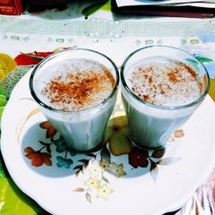 A picture of Healthy and tasty Banana soya milk smoothie.