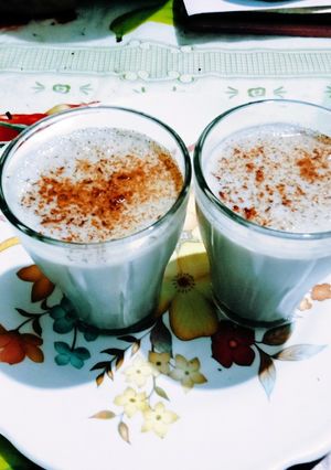 A picture of Healthy and tasty Banana soya milk smoothie.