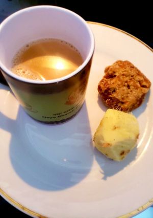A picture of Ginger jaggery tea.