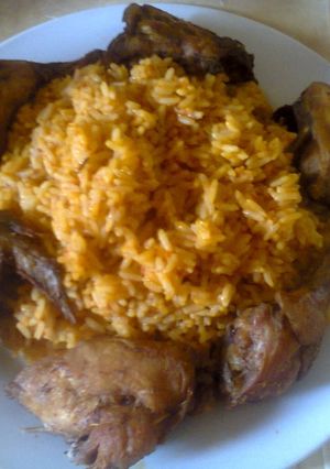 A picture of Jollof Rice.