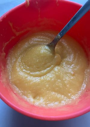Una foto de Crema de Naranja (Orange curd) para rellenar una tarta, en Thermomix