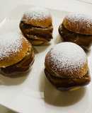 Berlines rellenos con manjar al horno