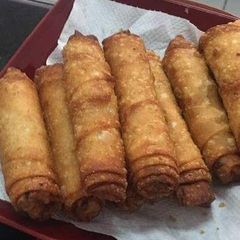 A picture of Chicken and Vegetable Spring Rolls.