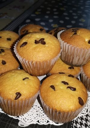 Una foto de Muffins de limón con chispas sin manteca