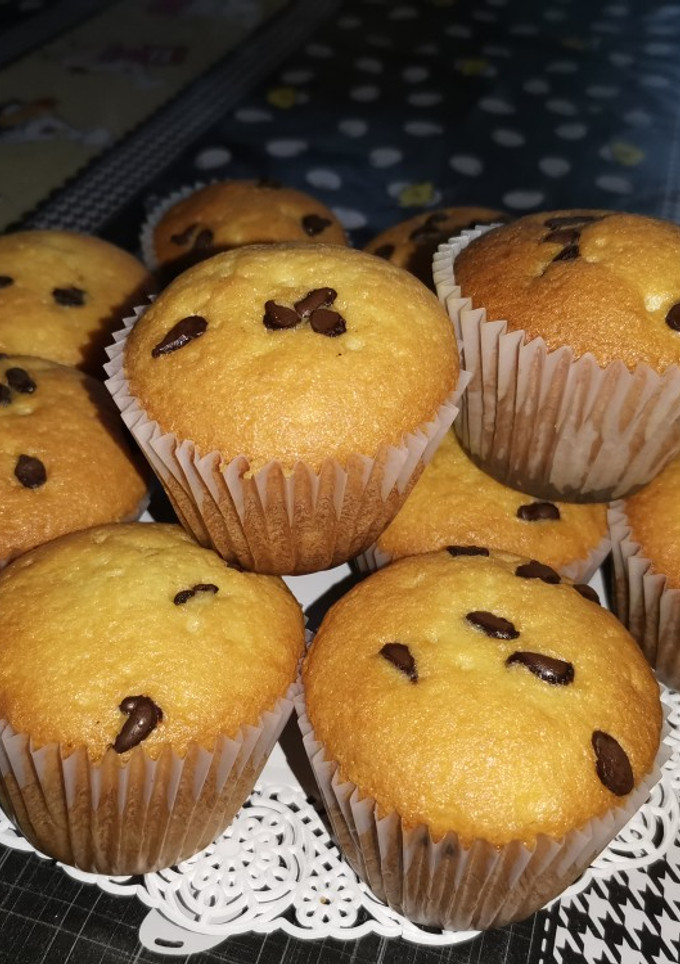 Una foto de Muffins de limón con chispas sin manteca