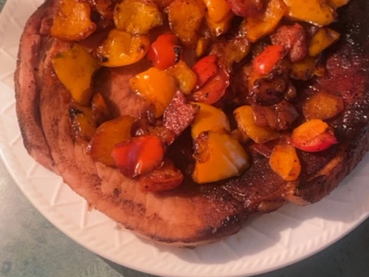 Easy Steps to Prepare Recipe Ham-steak.🙂 that is Awesome, Tasty}