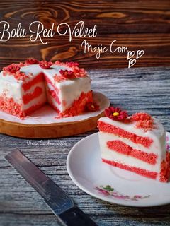 Foto resep Bolu Red Velvet Magic Com