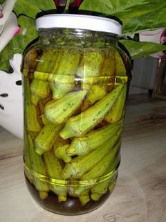 عکسی از دستور ترشی بامیه